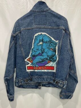 Upcycled X-men Beast Denim Levi’s Jacket